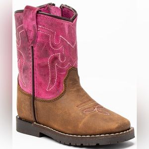 SHYANNE INFANT GIRLS' PINK TOP WESTERN BOOTS - ROUND TOE